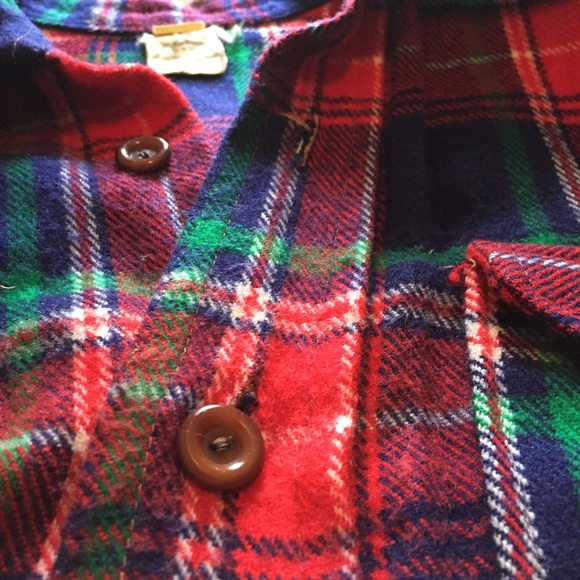 True vintage 70s flannel plaid boyfriend shirt - Picture 7 of 10